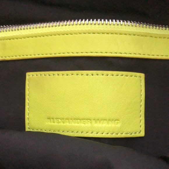 Alexander Wang Neon Strap Gym Sack in Green leather - Picture 6 of 13